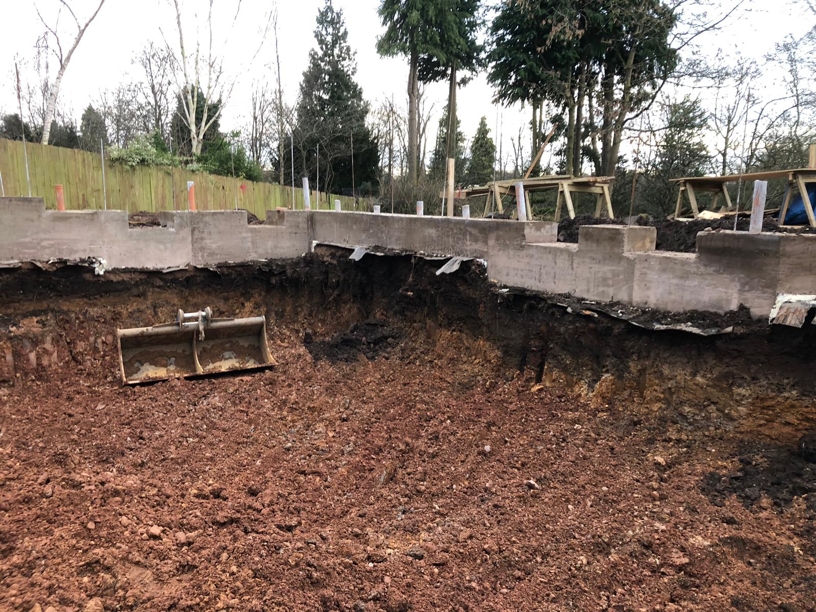 New build basement with sheet piled perimeter - Birmingham - Beautiful ...